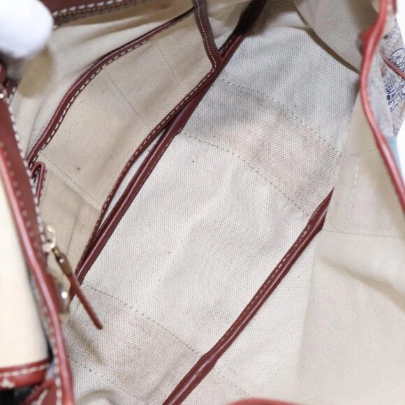 CELINE C Sulky Shoulder Bag PVC Gray Brown gold Auth 92150 - Picture 13 of 16